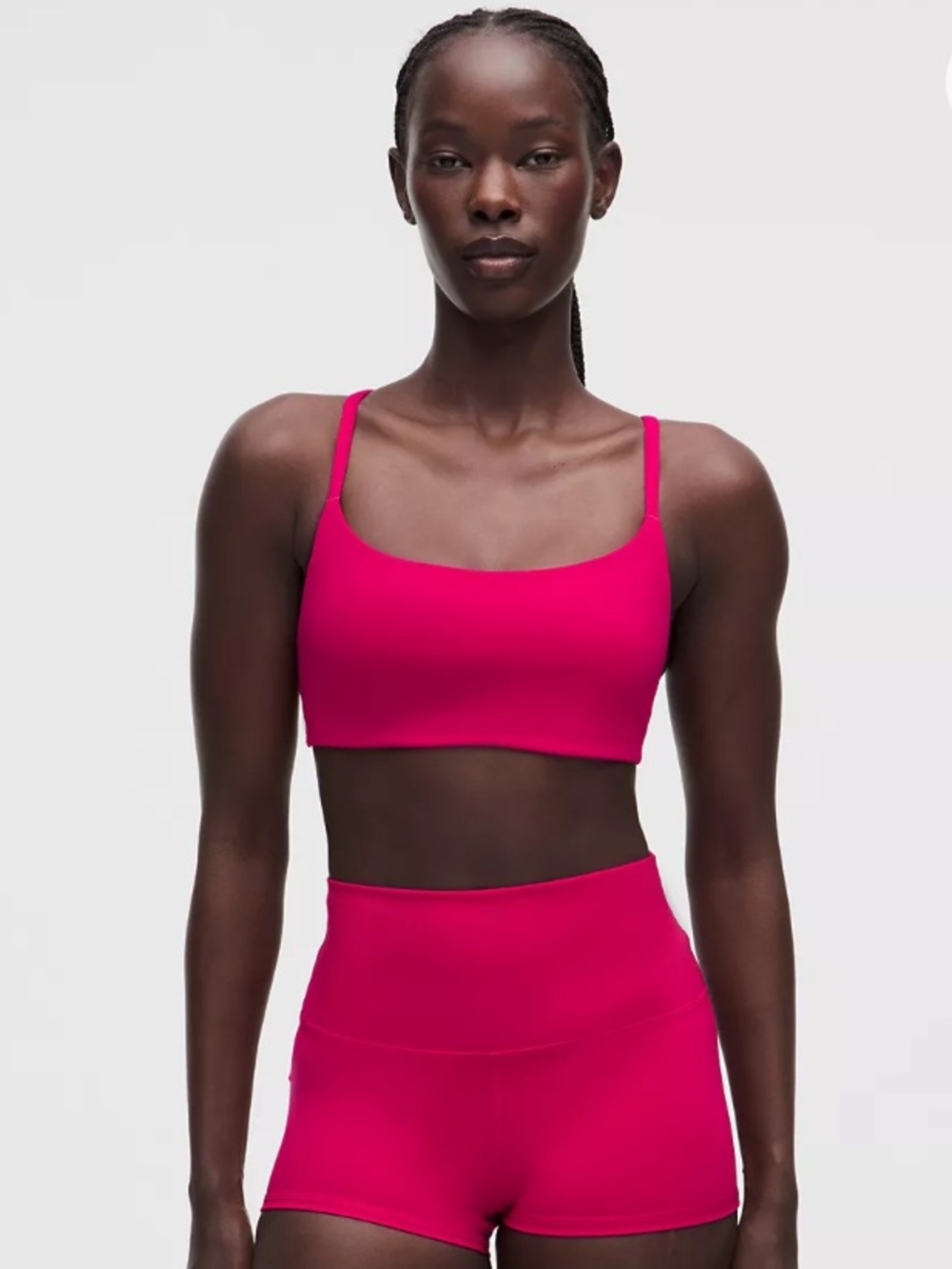 Lululemon Wunder Train Strappy Racer Bra Light Support A/B Cup In Mulberry Spark